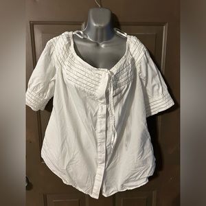 Lauren Ralph Lauren White Cotton Blouse